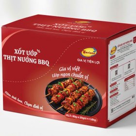 Hộp 20 Gói Xốt Ướp Thịt Nướng BBQ Savione 80g – Giải Pháp Tiện Lợi, Chuẩn Vị B2B