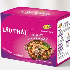 Hộp 20 Gói Xốt Gia Vị Tiện Lợi Lẩu Thái Savione – Giải Pháp Nước Dùng Chuẩn Vị, Tối Ưu Lợi Nhuận Quán Lẩu
