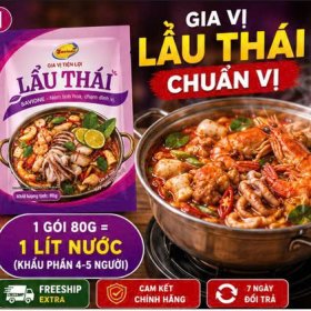 Xốt Gia Vị Tiện Lợi Lẩu Thái Savione 80g – Chua Cay Đậm Đà, Chuẩn Vị Tom Yum