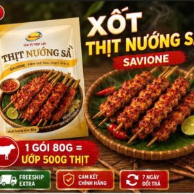 Xốt Gia Vị Tiện Lợi Thịt Nướng Sả Savione 80g – Thơm Lừng Vị Sả, Đậm Đà Chuẩn Vị