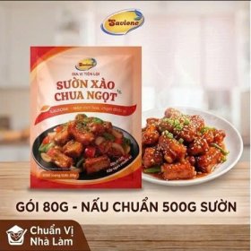 Xốt Gia Vị Tiện Lợi Sườn Xào Chua Ngọt Savione 80g – Nêm Tinh Hoa, Chạm Đỉnh Vị